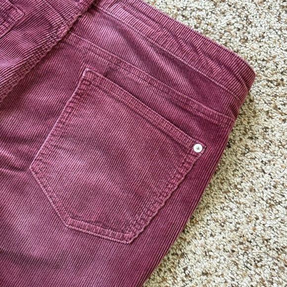 Pilcro Anthropologie Icon Corduroy Pants Women's Size 30 Burgundy Wine Stretch - Picture 15 of 16